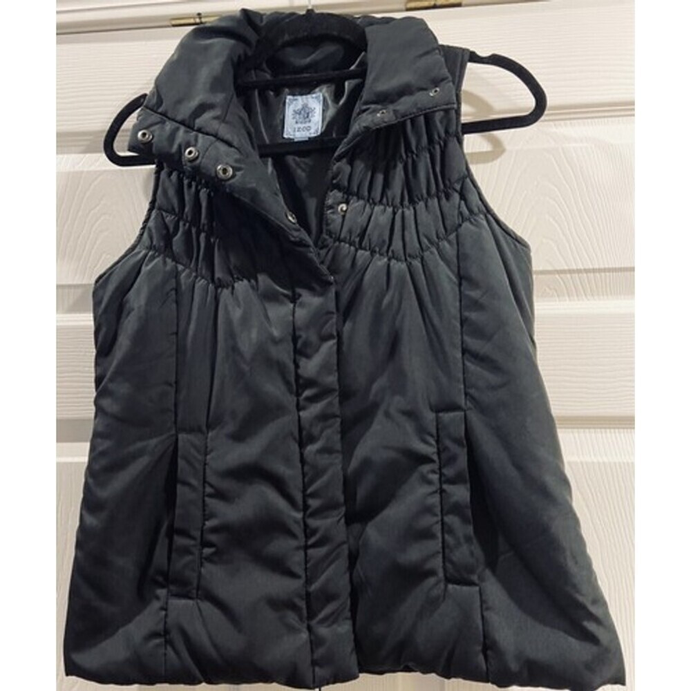 Izod Black Puffer Vest Size Medium Women